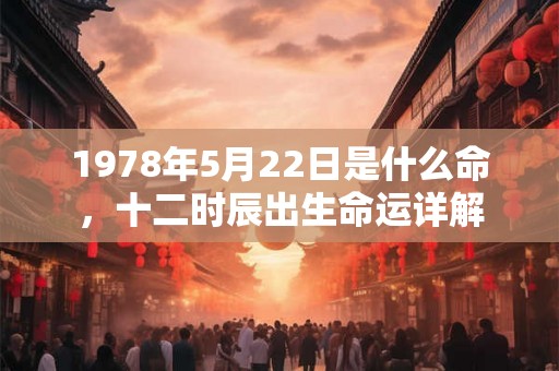 1978年5月22日是什么命,十二时辰出生命运详解 1978年5月22日是什么命,十二时辰出生命运详解