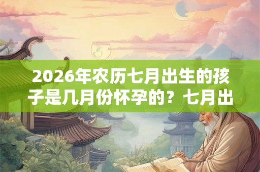 2026年农历七月出生的孩子是几月份怀孕的？七月出生的孩子命运如何？