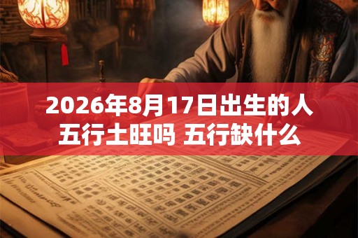 2026年8月17日出生的人五行土旺吗 五行缺什么
