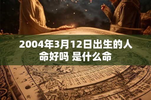 2004年3月12日出生的人命好吗 是什么命 2004年3月12日出生的人命好吗 是什么命