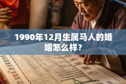 1990年12月生属马人的婚姻怎么样？