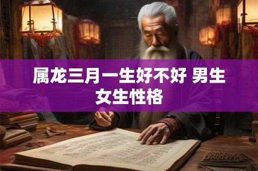 属龙三月一生好不好 男生女生性格