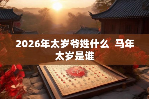 2026年太岁爷姓什么  马年太岁是谁