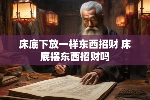 床底下放一样东西招财 床底摆东西招财吗