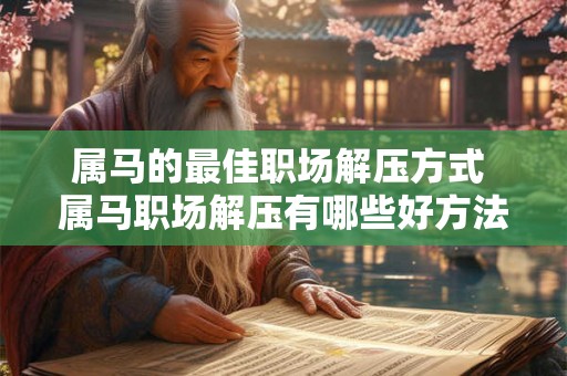 属马的最佳职场解压方式 属马职场解压有哪些好方法 属马的最佳职场解压方式 属马职场解压有哪些好方法