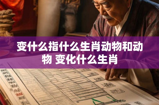 变什么指什么生肖动物和动物 变化什么生肖