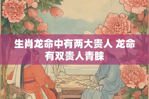 生肖龙命中有两大贵人 龙命有双贵人青睐 生肖龙命中有两大贵人 龙命有双贵人青睐