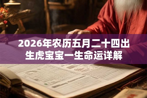 2026年农历五月二十四出生虎宝宝一生命运详解