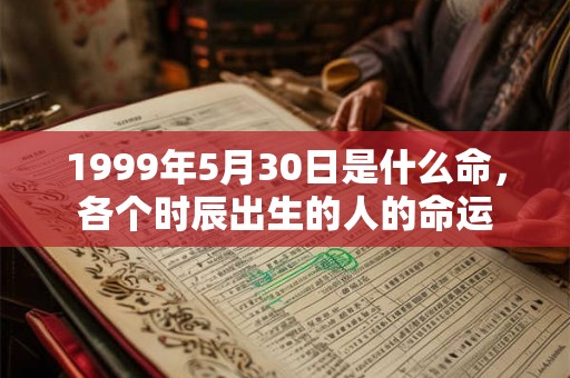 1999年5月30日是什么命，各个时辰出生的人的命运
