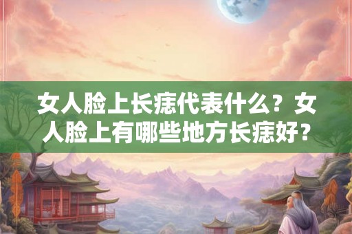 女人脸上长痣代表什么?女人脸上有哪些地方长痣好? 女人脸上长痣代表什么?女人脸上有哪些地方长痣好?