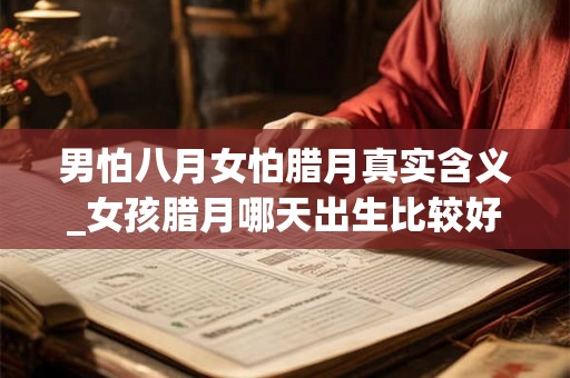 男怕八月女怕腊月真实含义_女孩腊月哪天出生比较好