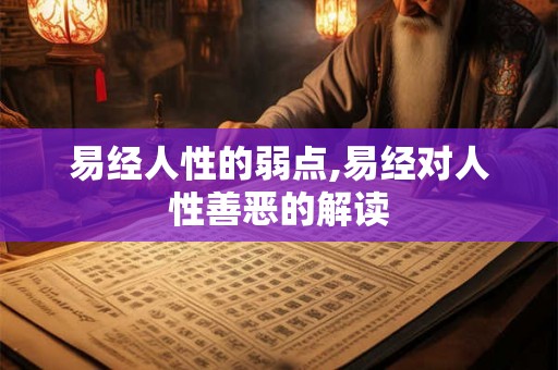易经人性的弱点,易经对人性善恶的解读