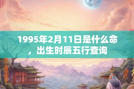 1995年2月11日是什么命，出生时辰五行查询