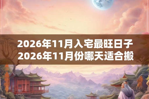 2026年11月入宅最旺日子 2026年11月份哪天适合搬家乔迁