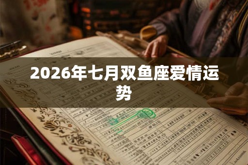 2026年七月双鱼座爱情运势