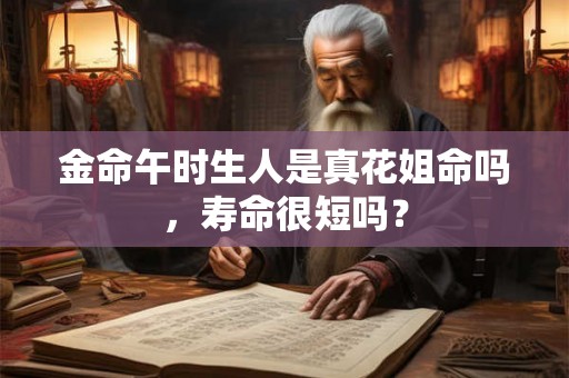 金命午时生人是真花姐命吗，寿命很短吗？