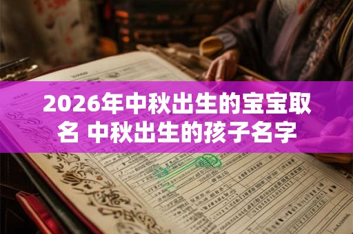 2026年中秋出生的宝宝取名 中秋出生的孩子名字