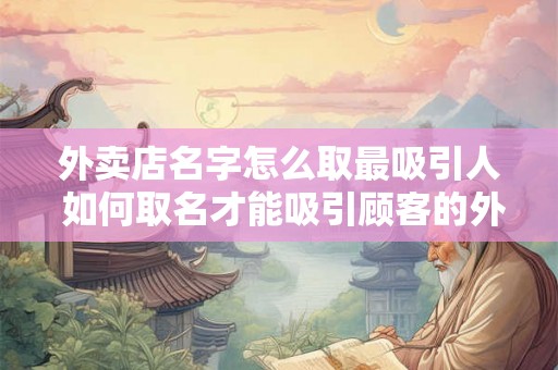 外卖店名字怎么取最吸引人 如何取名才能吸引顾客的外卖店