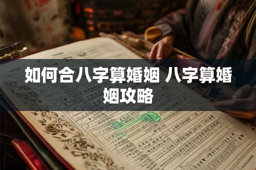 如何合八字算婚姻 八字算婚姻攻略