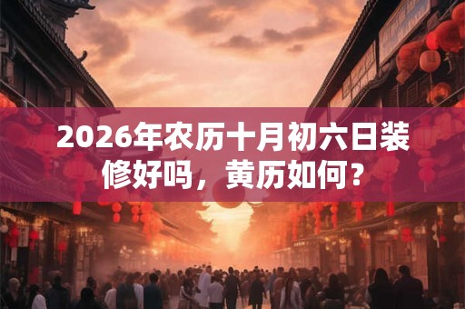 2026年农历十月初六日装修好吗,黄历如何? 2026年农历十月初六日装修好吗,黄历如何?