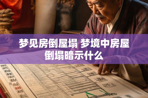 梦见房倒屋塌 梦境中房屋倒塌暗示什么
