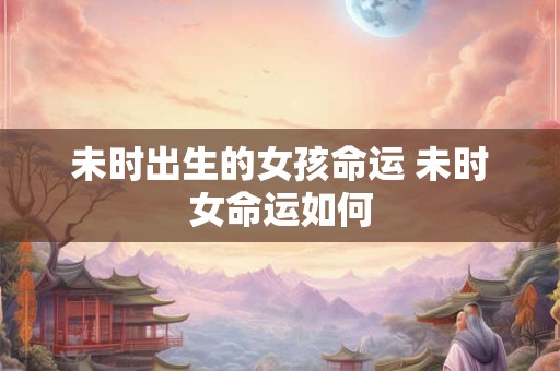 未时出生的女孩命运 未时女命运如何