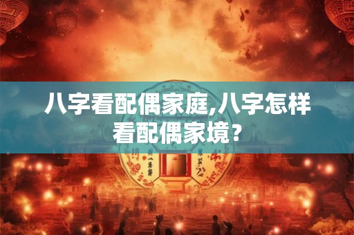 八字看配偶家庭,八字怎样看配偶家境? 八字看配偶家庭,八字怎样看配偶家境?