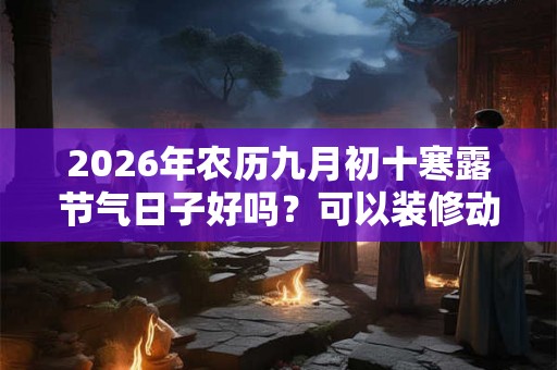 2026年农历九月初十寒露节气日子好吗？可以装修动土吗？