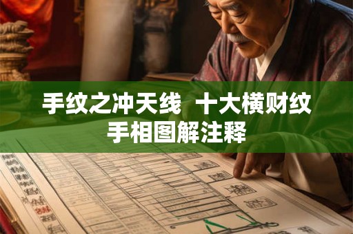 手纹之冲天线  十大横财纹手相图解注释