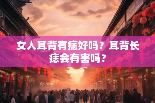 女人耳背有痣好吗？耳背长痣会有害吗？
