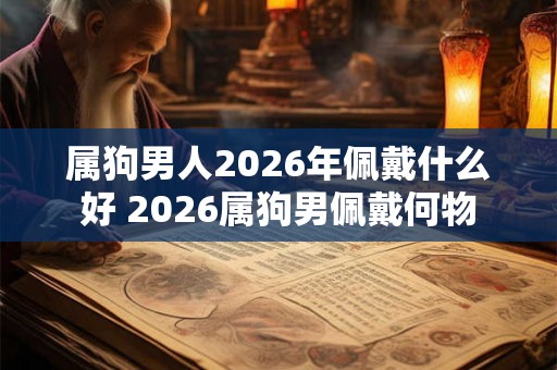 属狗男人2026年佩戴什么好 2026属狗男佩戴何物