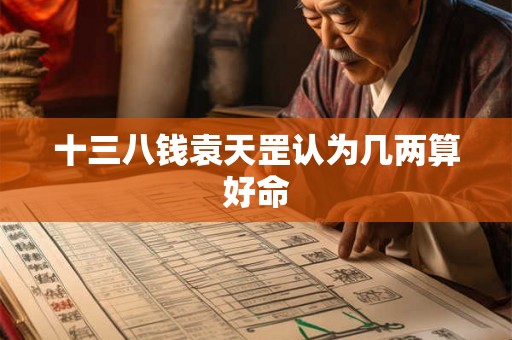 十三八钱袁天罡认为几两算好命