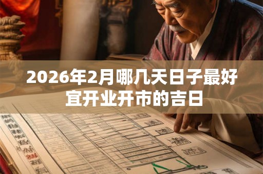 2026年2月哪几天日子最好 宜开业开市的吉日