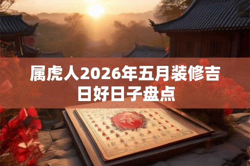 属虎人2026年五月装修吉日好日子盘点 属虎人2026年五月装修吉日好日子盘点