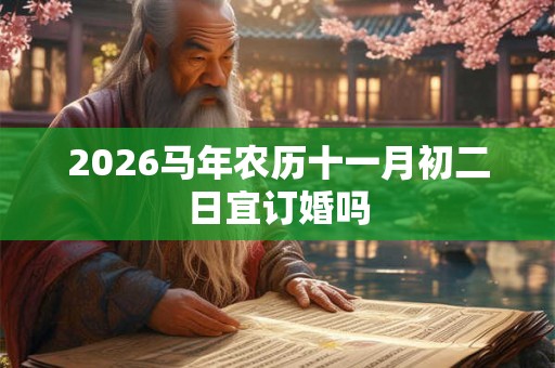 2026马年农历十一月初二日宜订婚吗