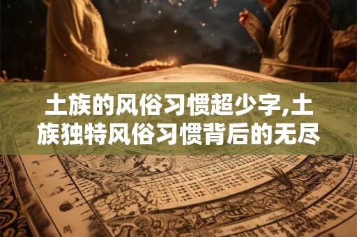 土族的风俗习惯超少字,土族独特风俗习惯背后的无尽魅力