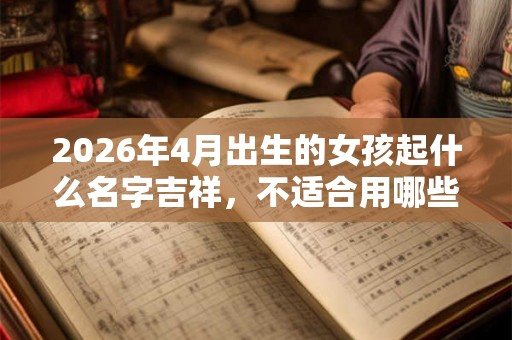 2026年4月出生的女孩起什么名字吉祥,不适合用哪些字 2026年4月出生的女孩起什么名字吉祥,不适合用哪些字