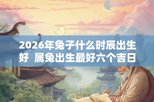 2026年兔子什么时辰出生好  属兔出生最好六个吉日