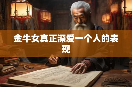 金牛女真正深爱一个人的表现