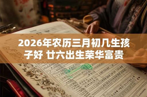2026年农历三月初几生孩子好 廿六出生荣华富贵