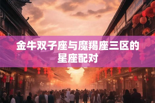 金牛双子座与魔羯座三区的星座配对