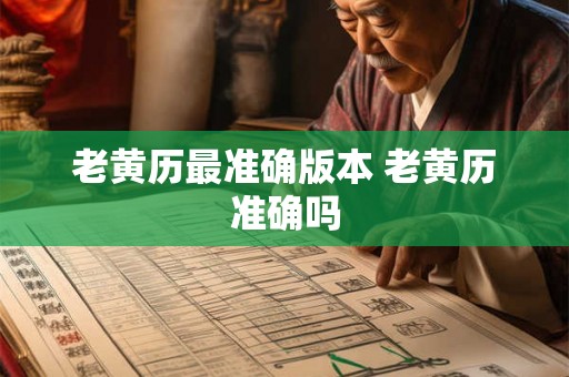 老黄历最准确版本 老黄历准确吗