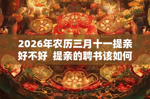 2026年农历三月十一提亲好不好 提亲的聘书该如何写 2026年农历三月十一提亲好不好 提亲的聘书该如何写