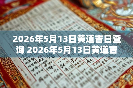 2026年5月13日黄道吉日查询 2026年5月13日黄道吉日是什么