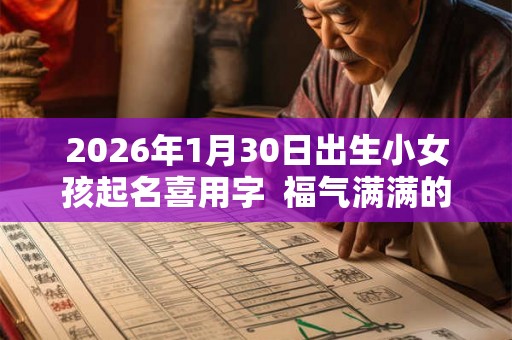 2026年1月30日出生小女孩起名喜用字  福气满满的名字分享