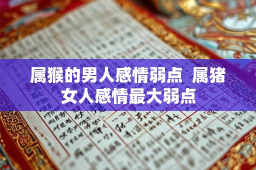 属猴的男人感情弱点  属猪女人感情最大弱点