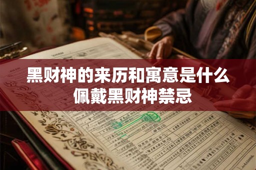 黑财神的来历和寓意是什么 佩戴黑财神禁忌 黑财神的来历和寓意是什么 佩戴黑财神禁忌