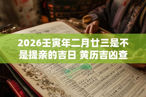 2026壬寅年二月廿三是不是提亲的吉日 黄历吉凶查询