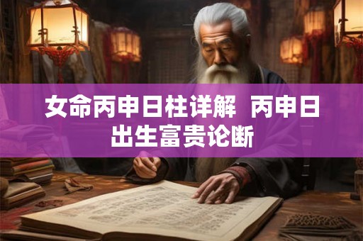 女命丙申日柱详解  丙申日出生富贵论断