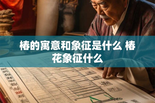 椿的寓意和象征是什么 椿花象征什么